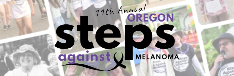 A web banner for the Steps Against Melanoma walk