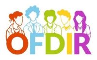 Logo for the OHSU Fellowship for Diversity in Research program, which is abbreviated OFDIR. OFDIR is spelled out in colorful letters with silhouettes of a diverse set of people behind the letters.