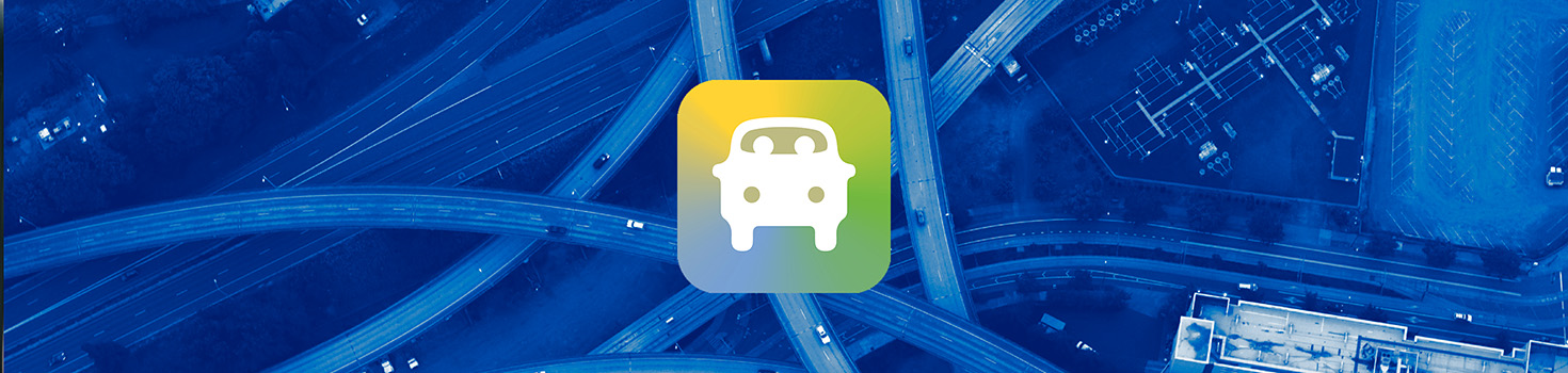 OHSU Carpool app on a blue background