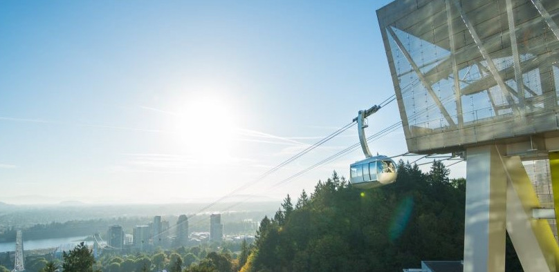 OHSU Aerial Tram during the day