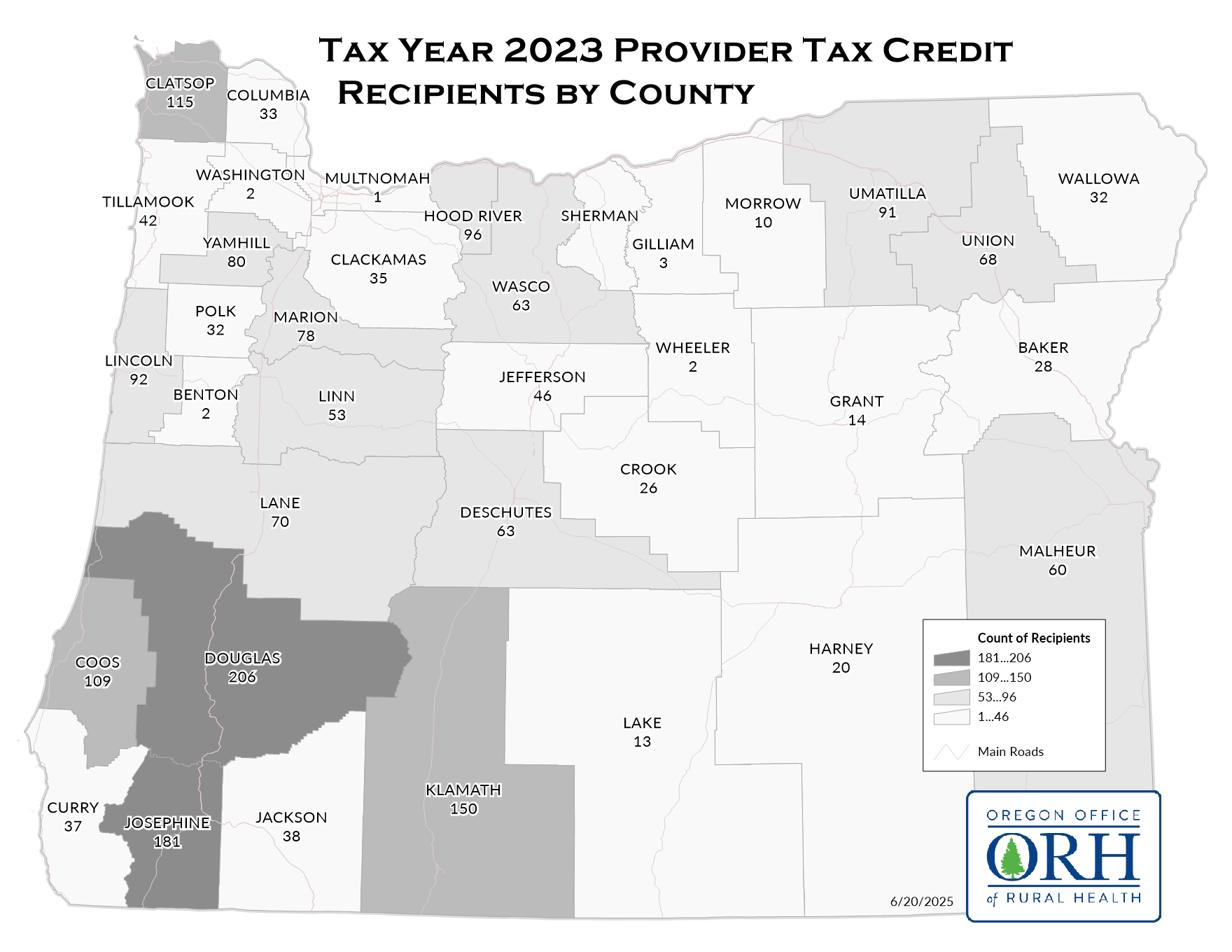 rural practitioner tax credit by county 2023