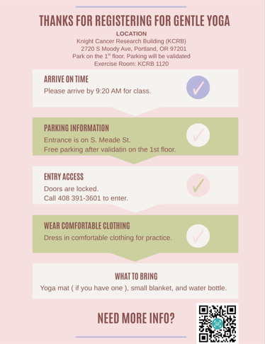 Gentle yoga registration info