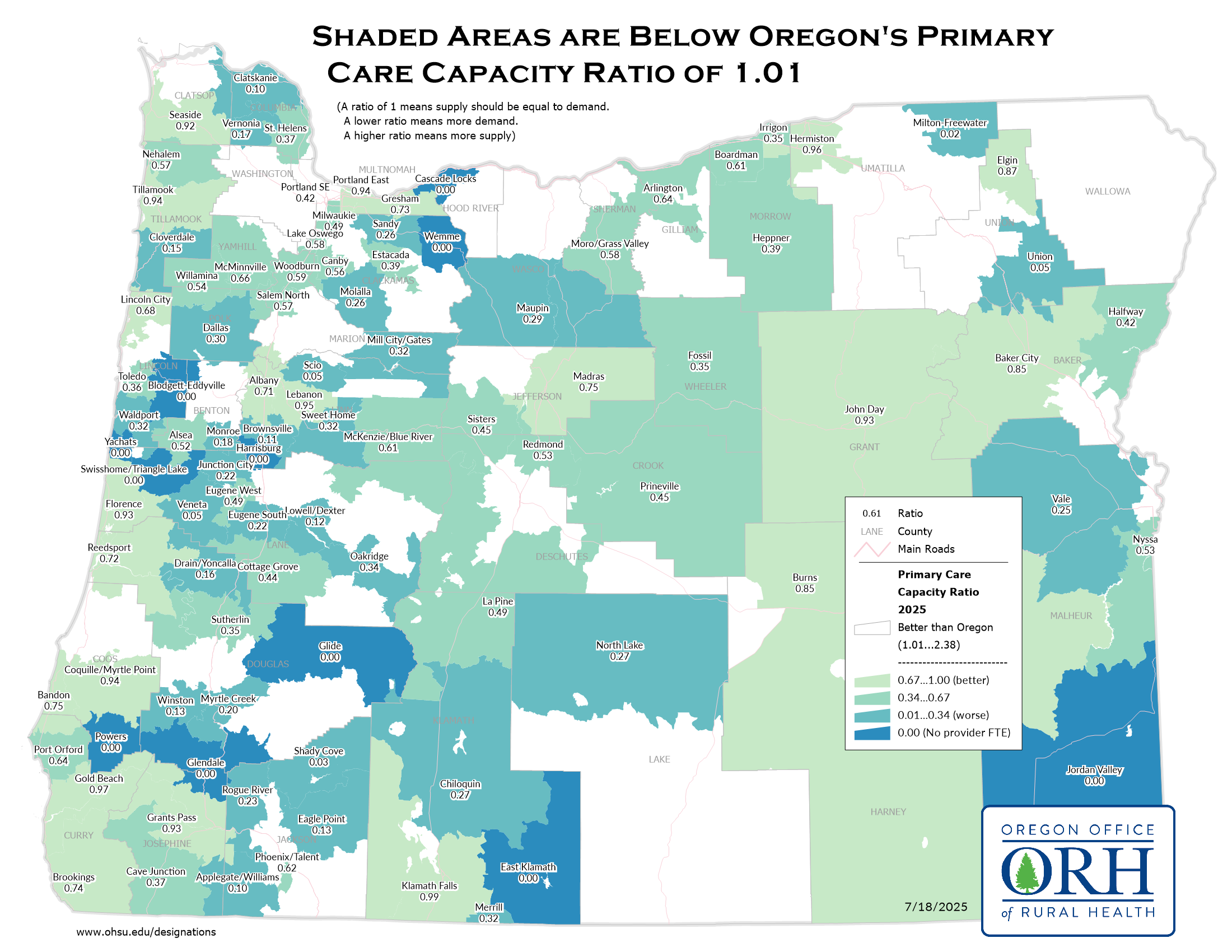 2025 Primary Care Capacity Map