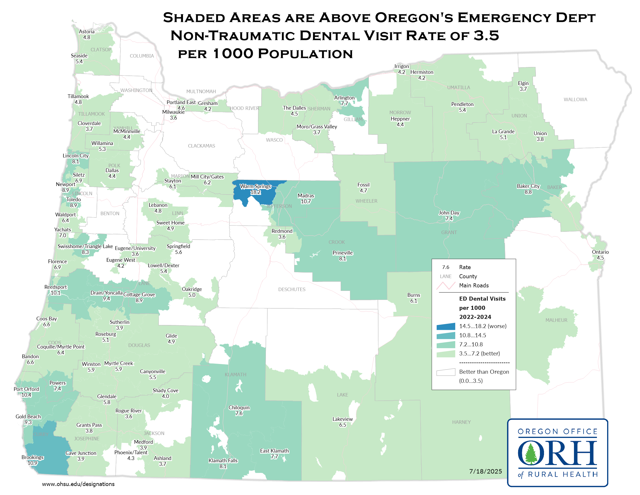 Emergency Department Non-Traumatic Dental Visit Map