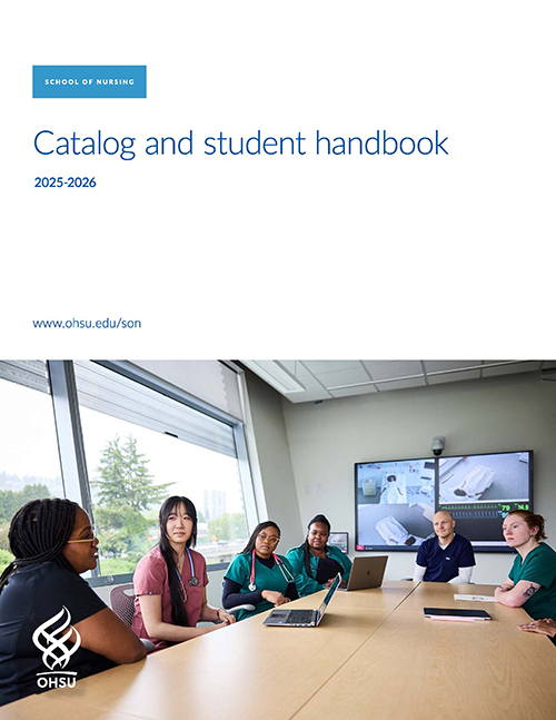 School of Nursing catalog and student handbook 2025-2026 cover.
