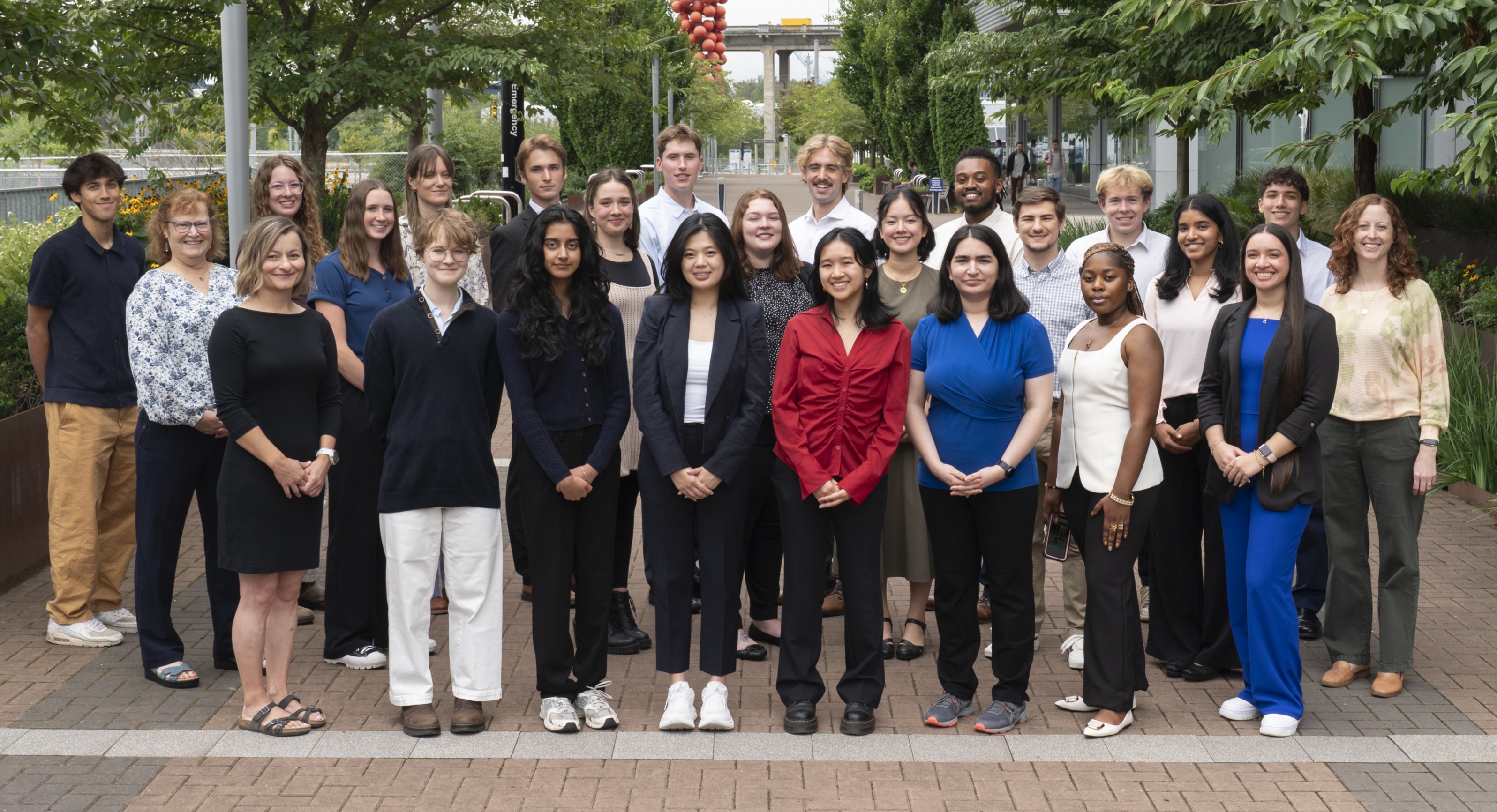 B-BRITE interns and program directors gather before the 2025 Research Internship Poster Symposium. 