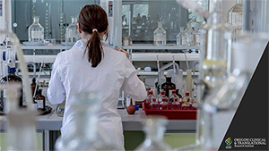 Photo of a person working in a lab