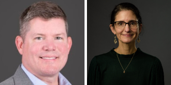 Composite image of two School of Medicine leaders