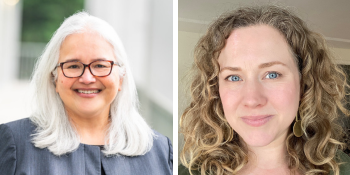 Headshots of Cathy Villagomez and Maura Cooney