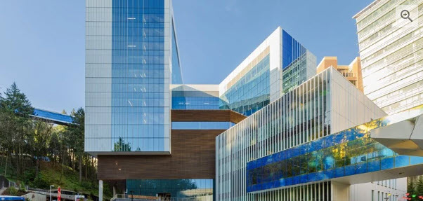 Image of the Vista Pavilion on OHSU’s Marquam Hill campus in Portland, Oregon.