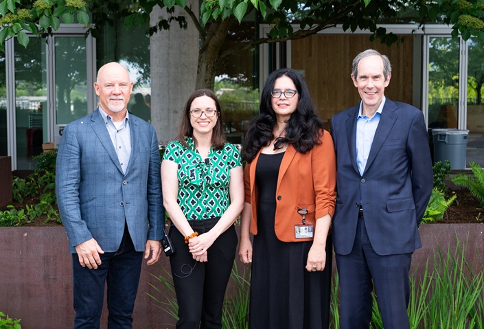 Knight School May 19, 2026 Speakers Dr. Brain Druker, AJ Kitt, Dr. Julia Maxson and MC Cristina Tognon