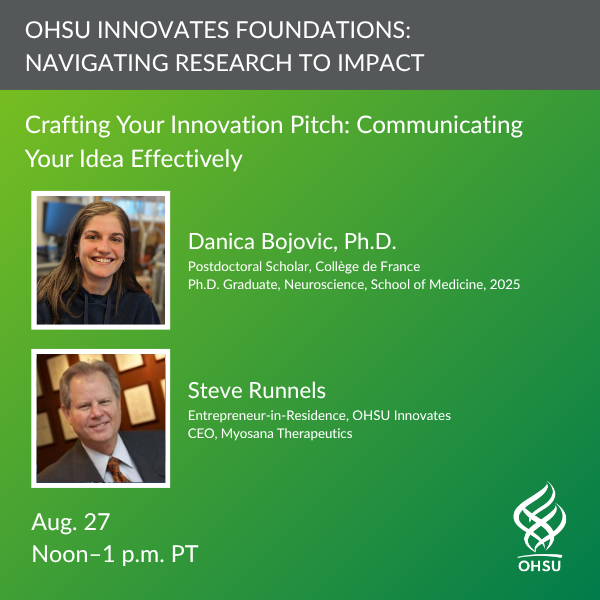 Crafting Your Innovation Pitch: Communicating Your Idea Effectively - Aug. 27 Webinar