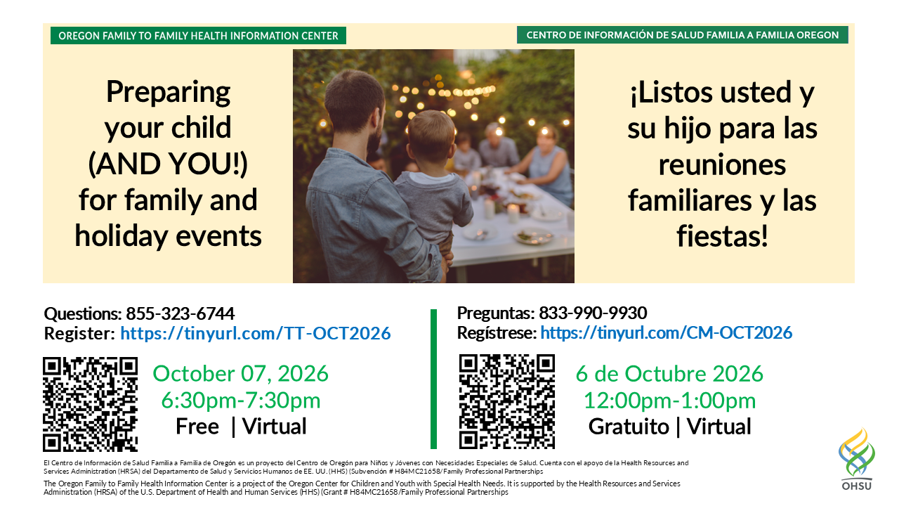 Flyer inviting parents to talk about preparing for the upcoming holidays