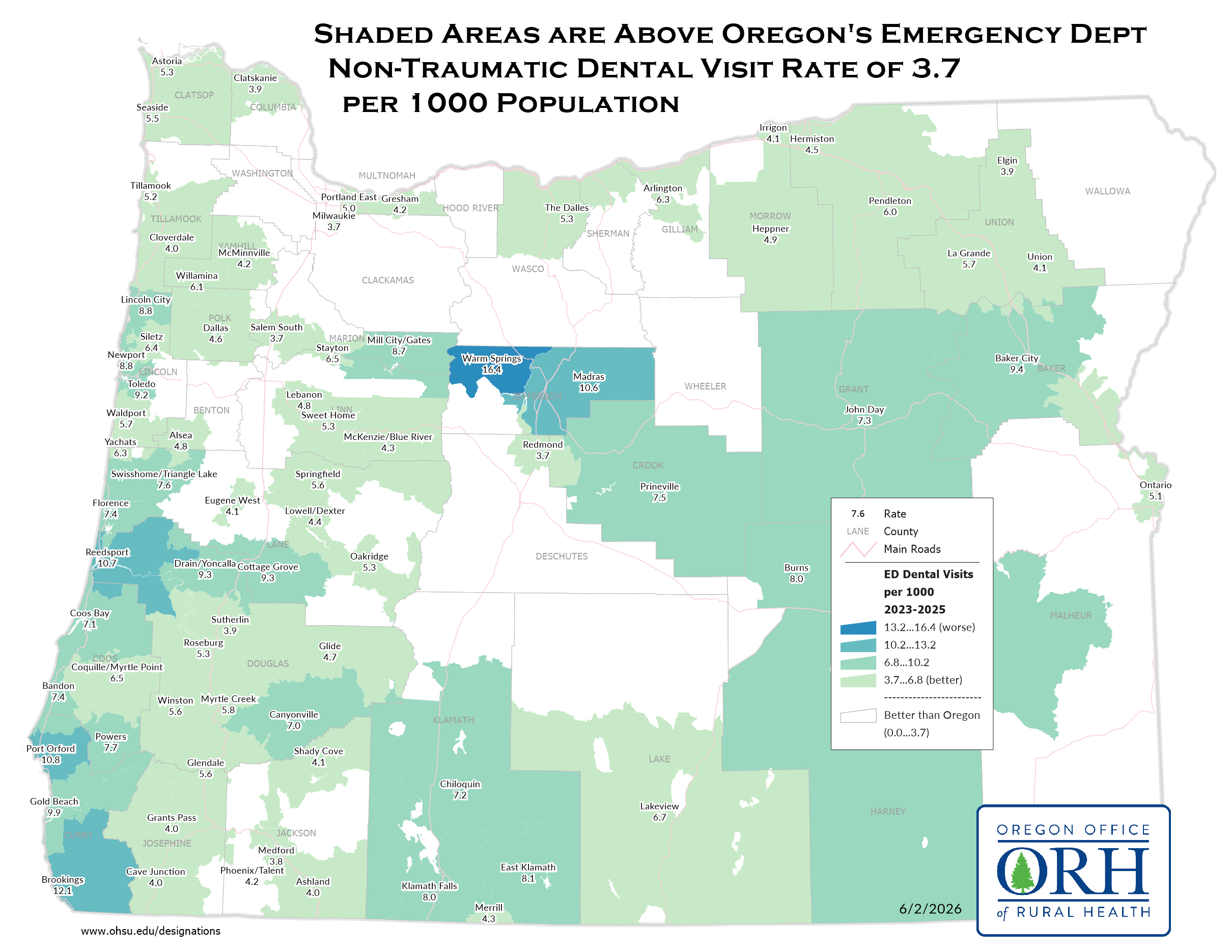 Emergency Department Non-Traumatic Dental Visit Map