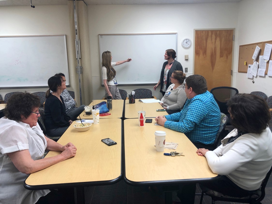 Fellows Leading Case Conference with Faculty, Residents, and Med Students