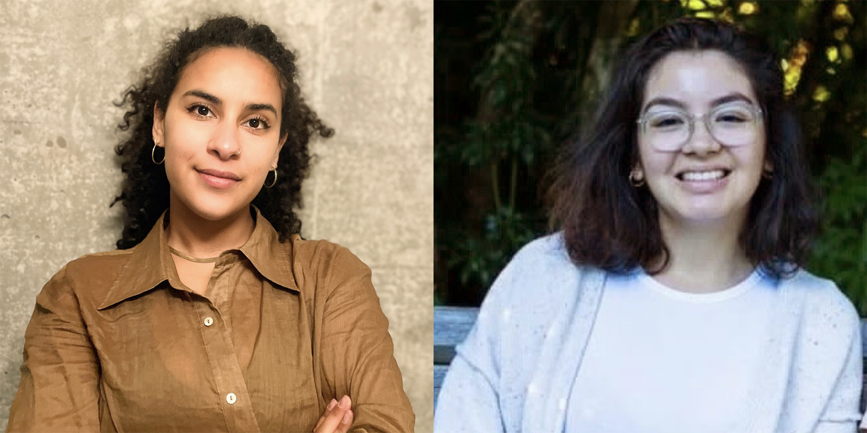Head shots of Raja Estes on the left and Gisselle Jimenez on the right