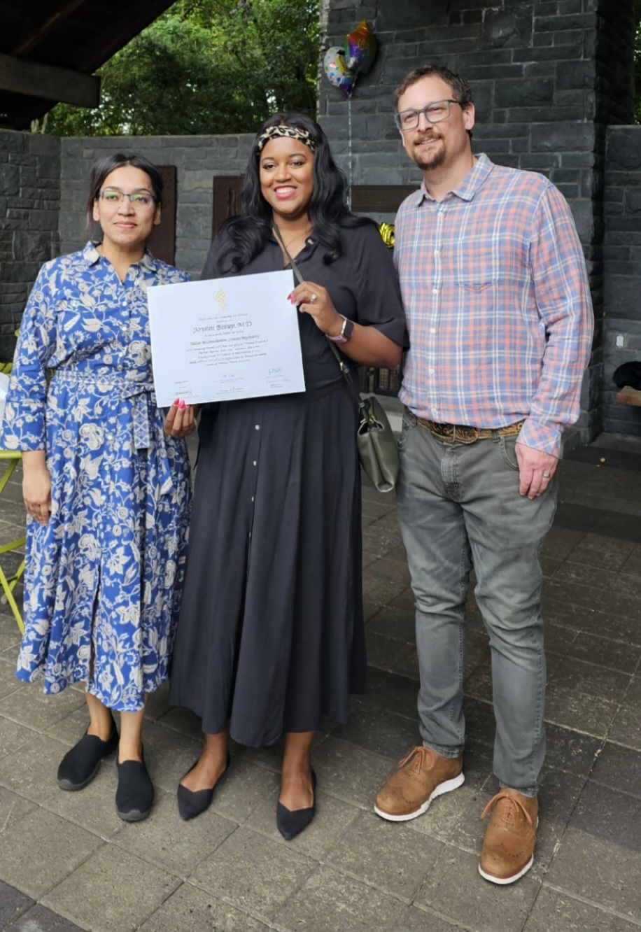 Kristen Bishop, MD graduating from fellowship