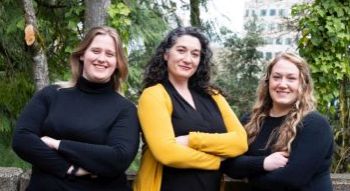 Professional portraits of the OCTRI Navigator team. Left to right: Heidi Funderburgh, Kitt Swartz (director), and Kim Cook.