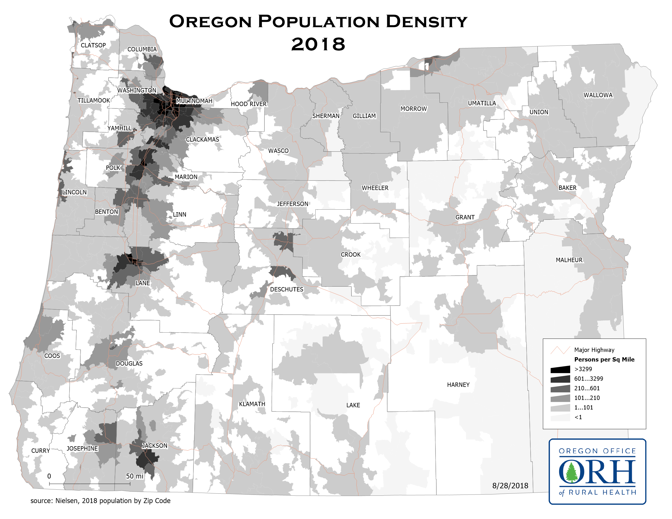 Oregon Population Density